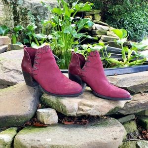 OTBT Sante Fe Ankle Booties New Red Size 10